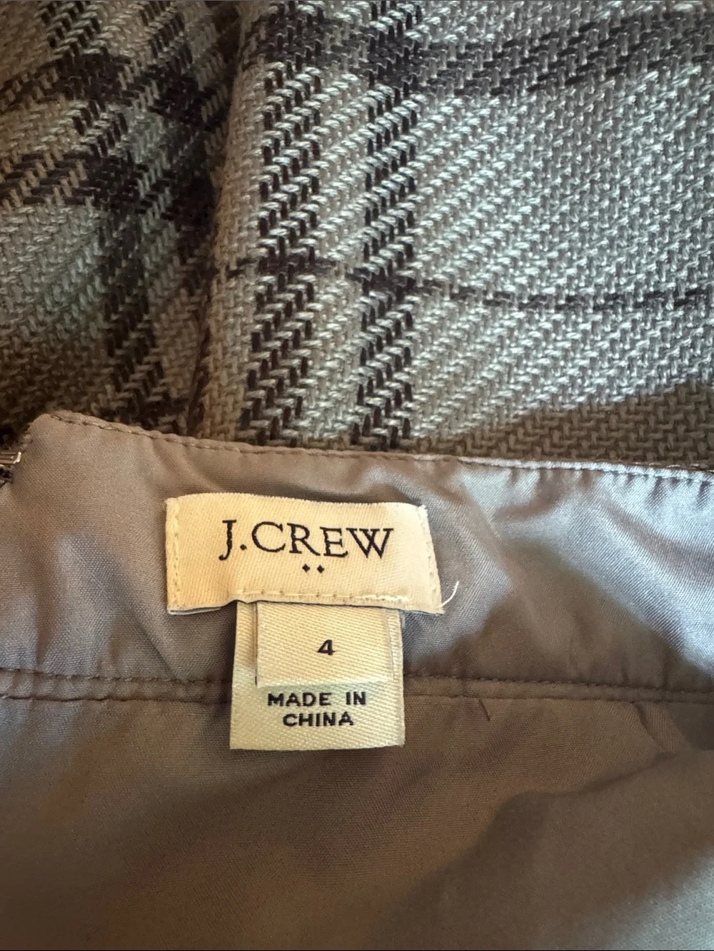 J. Crew Plaid Pencil Skirt in Light Blue and Black